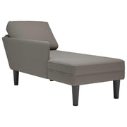 Chaise longue 132x56x70 cm corduroy lichtgrijs