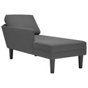 Chaise longue 132x56x70 cm corduroy donkergrijs