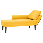 Chaise longue lichtgeel corduroy
