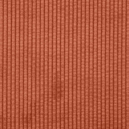 Chaise longue met kussen corduroy stof rood oranje