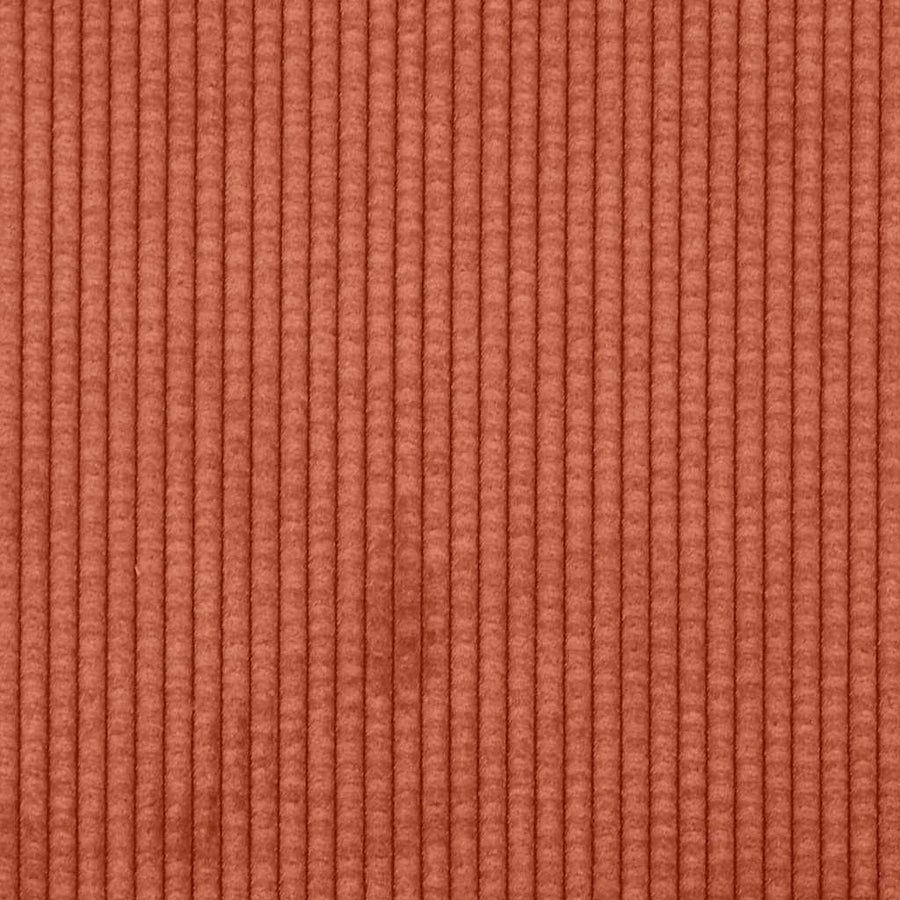 Chaise longue met kussen corduroy stof rood oranje