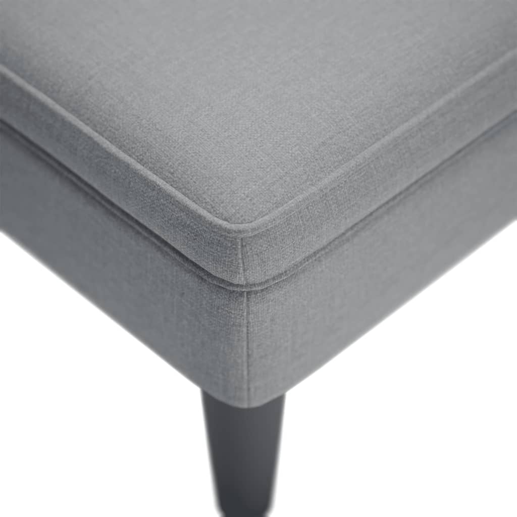 Chaise longue met kussen en rechterarmleuning stof lichtgrijs