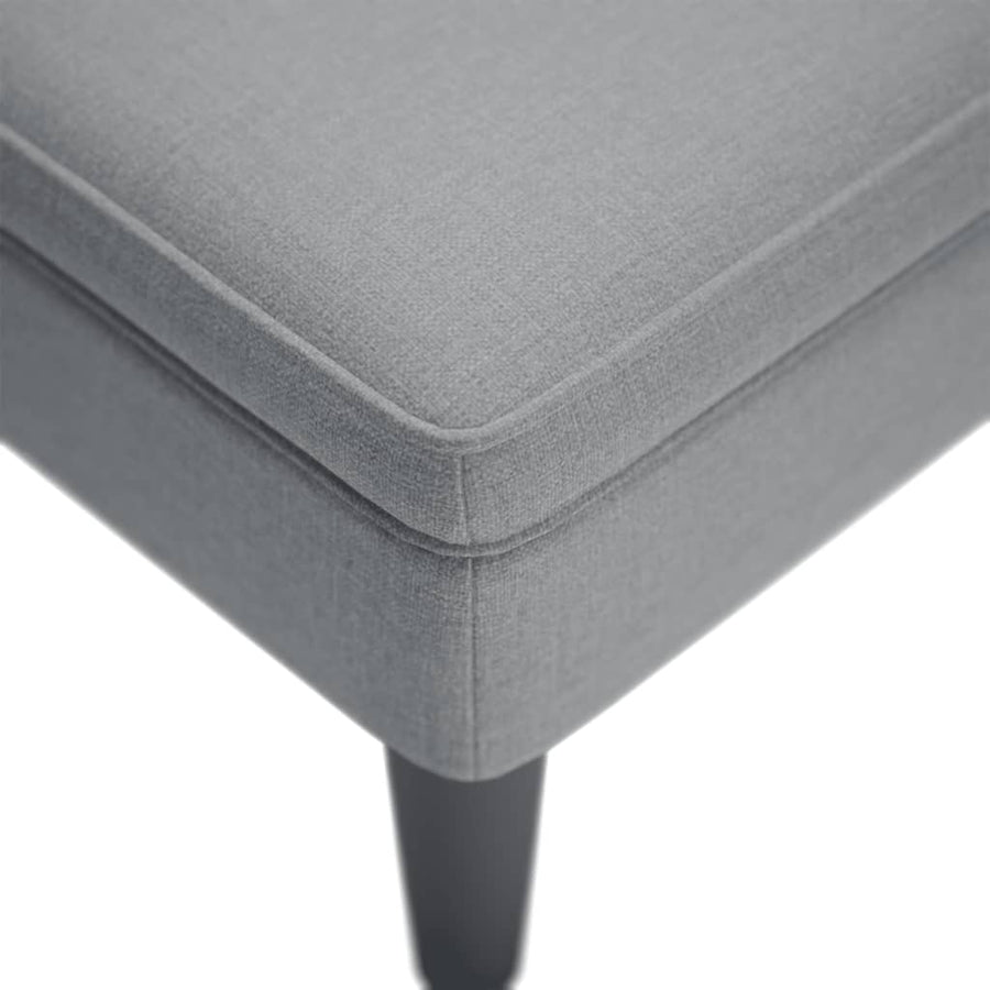 Chaise longue met kussen en rechterarmleuning stof lichtgrijs