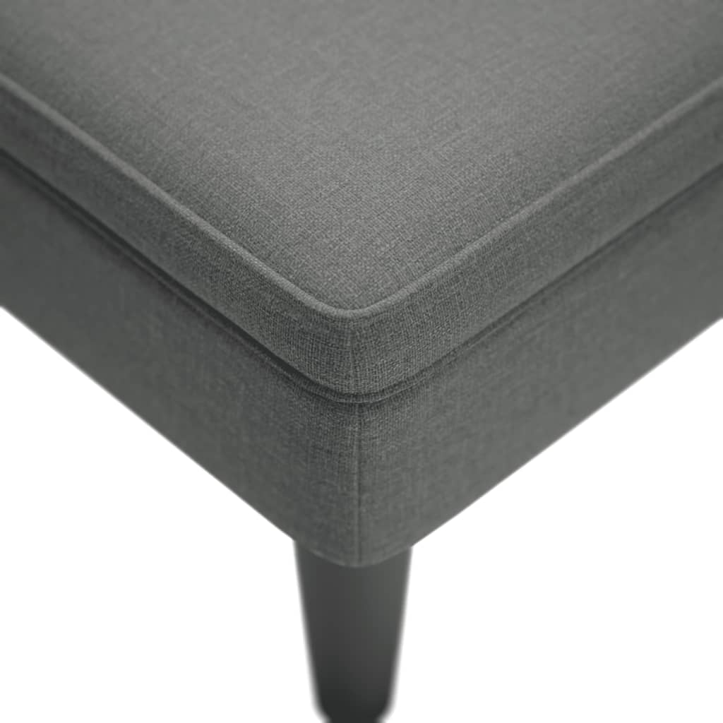 Chaise longue met kussen en rechterarmleuning stof donkergrijs