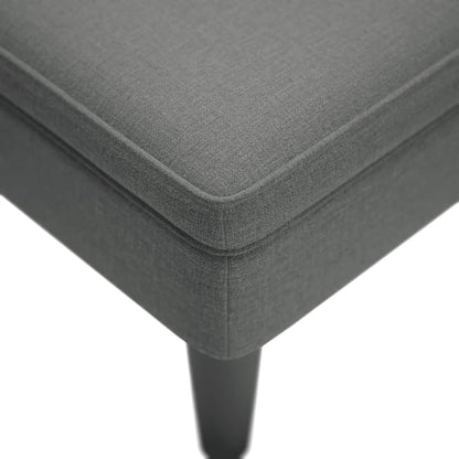 Chaise longue met kussen en rechterarmleuning stof donkergrijs