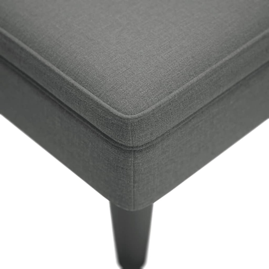 Chaise longue met kussen en rechterarmleuning stof donkergrijs