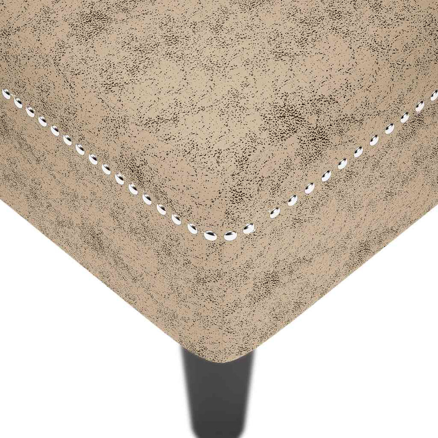Chaise longue met kussen&rechterarmleuning kunstleer lichtgrijs