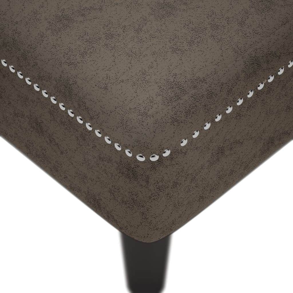 Chaise longue kussen en rechterarmleuning kunstleer donkergrijs