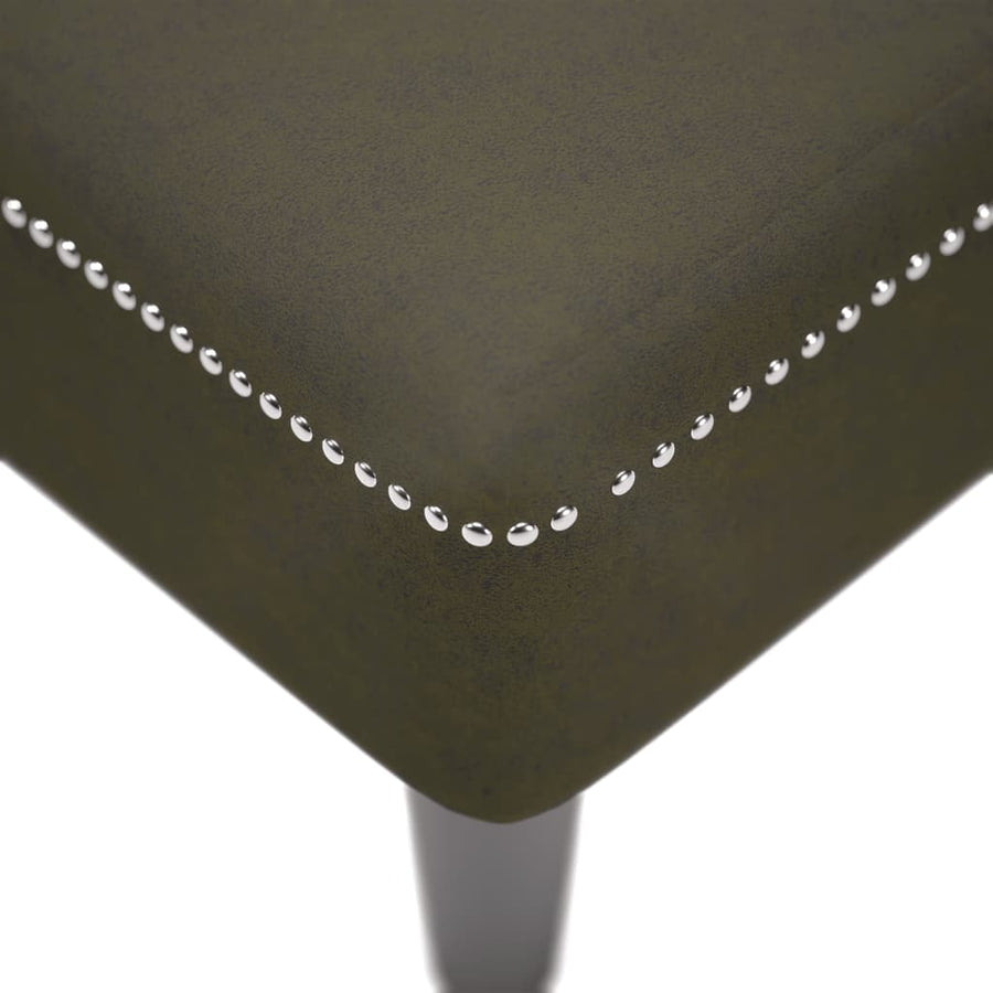 Chaise longue met kussen&rechterarmleuning kunstleer legergroen