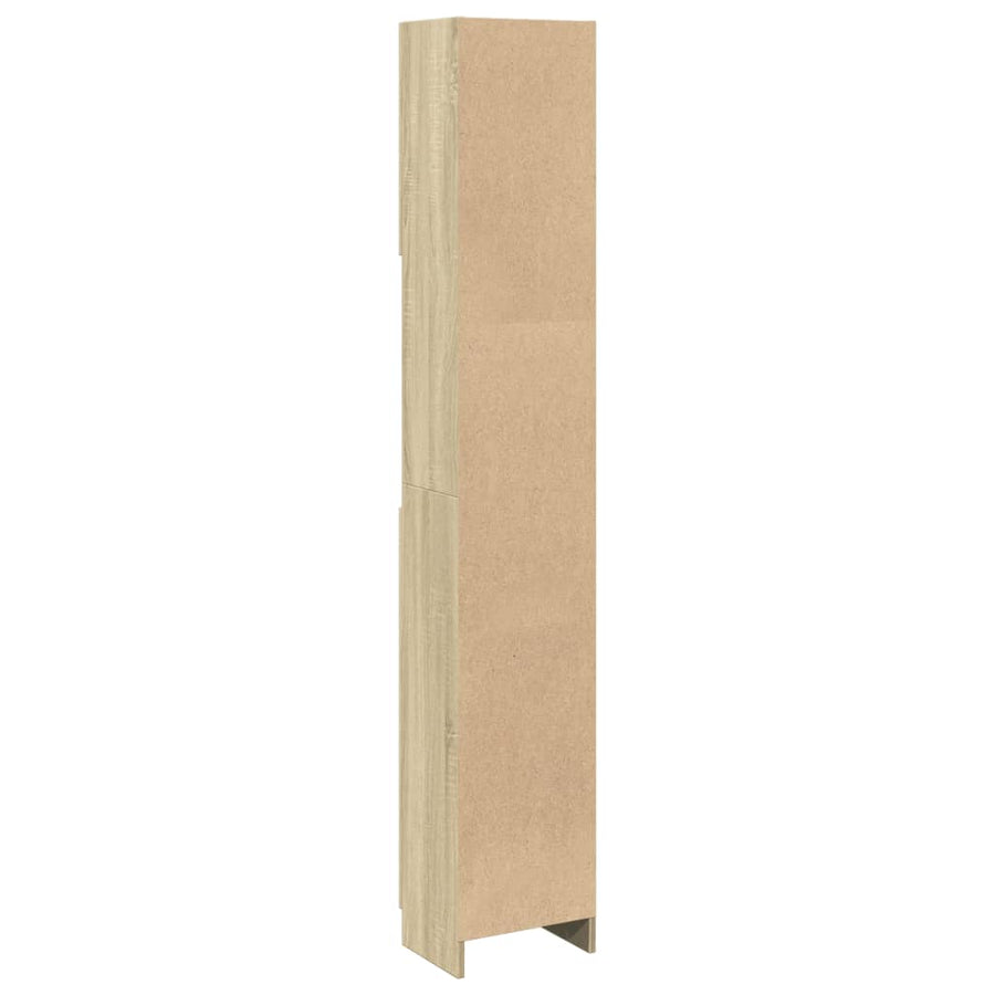 Badkamerkast 32x25,5x190 cm spaanplaat sonoma eikenkleurig