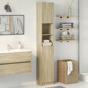 Badkamerkast 32x25,5x190 cm spaanplaat sonoma eiken