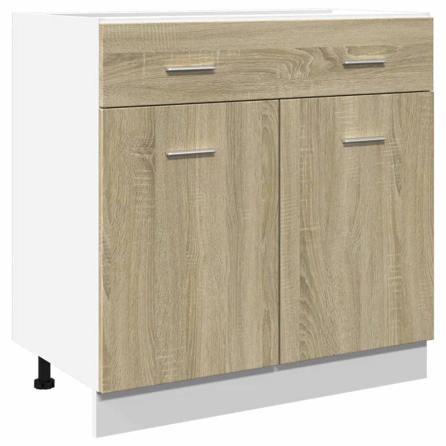 Onderkast met lade 80x46x81,5 cm spaanplaat sonoma eikenkleurig