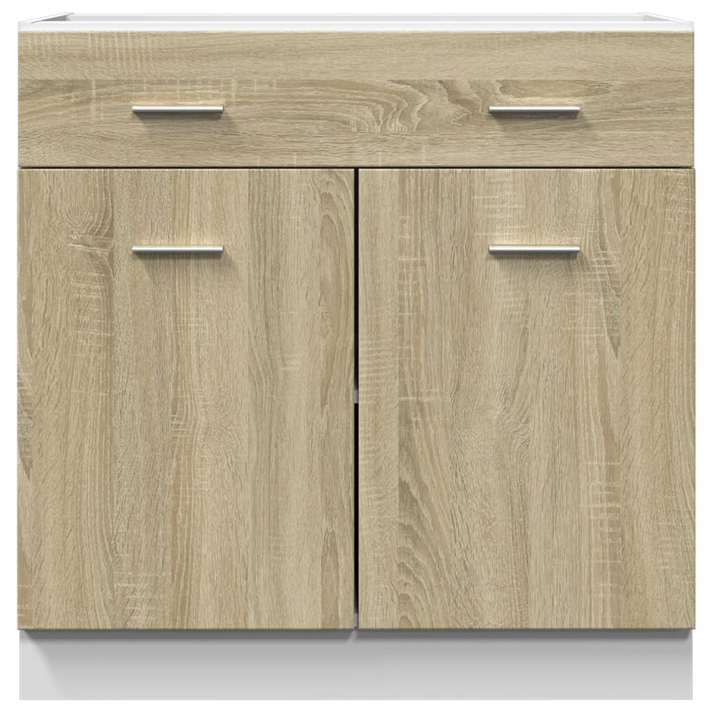 Onderkast met lade 80x46x81,5 cm spaanplaat sonoma eikenkleurig