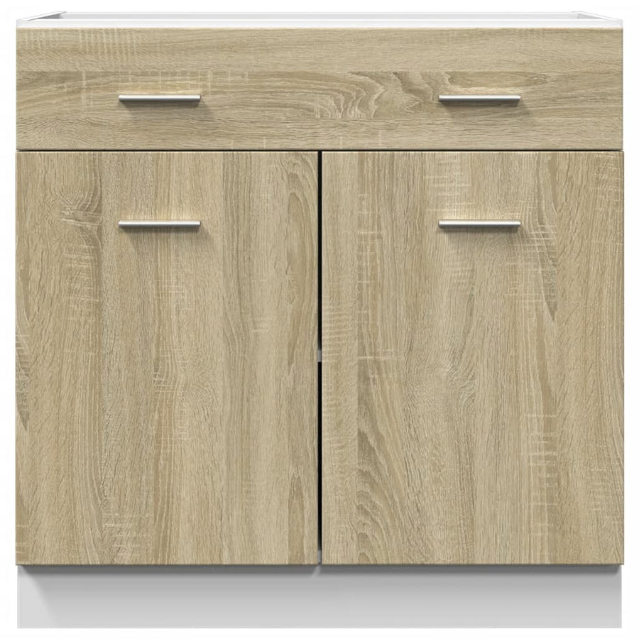 Onderkast met lade 80x46x81,5 cm spaanplaat sonoma eikenkleurig