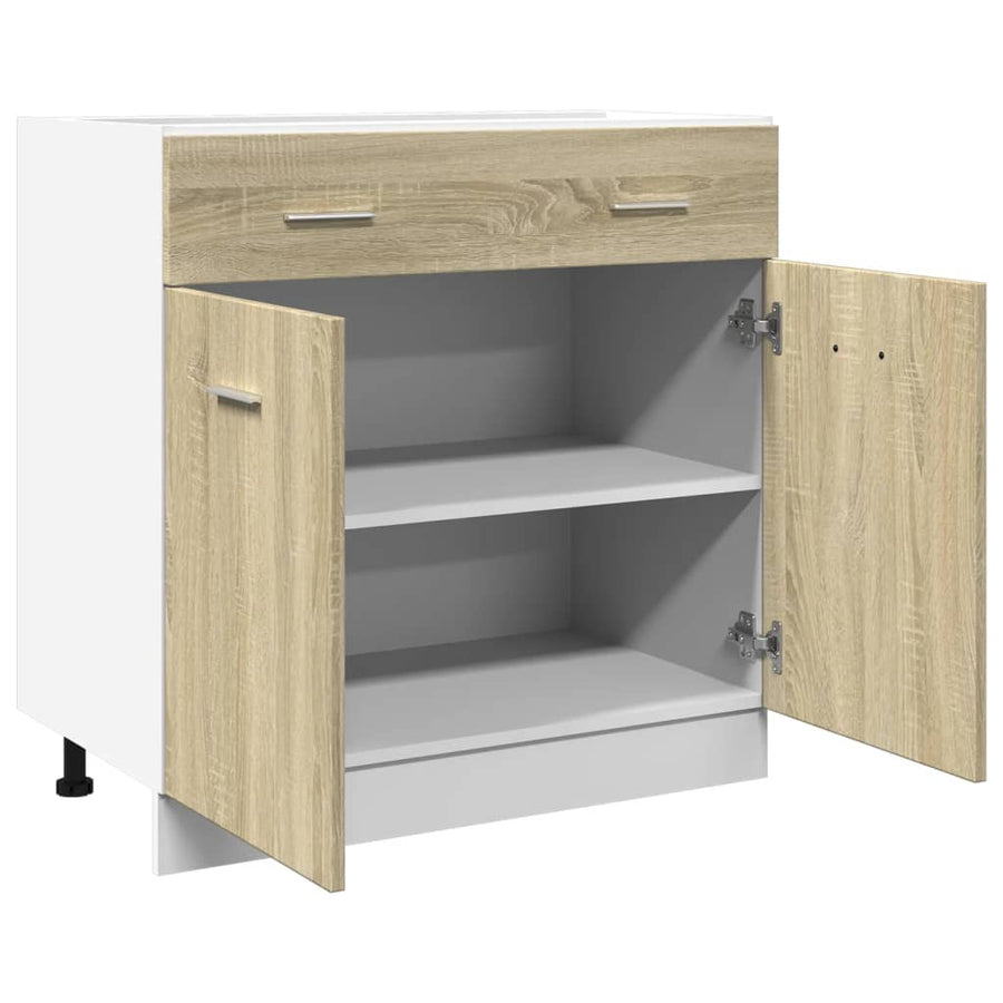 Onderkast met lade 80x46x81,5 cm spaanplaat sonoma eikenkleurig