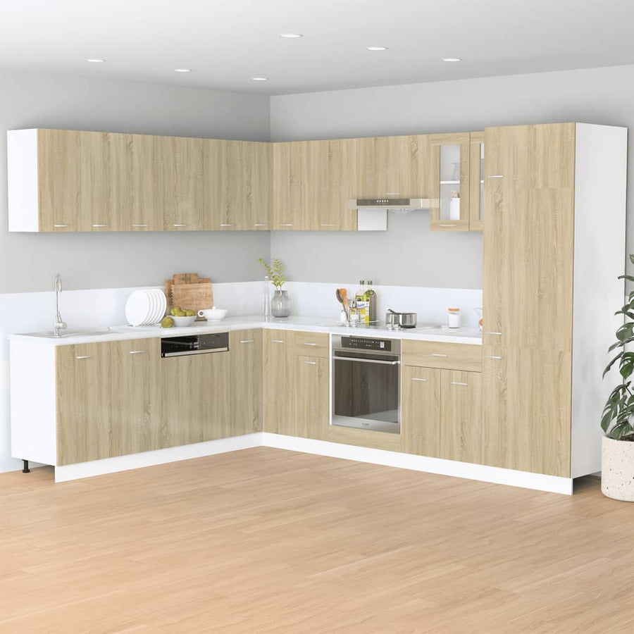 Hangkast 80x31x60 cm bewerkt hout sonoma eikenkleurig