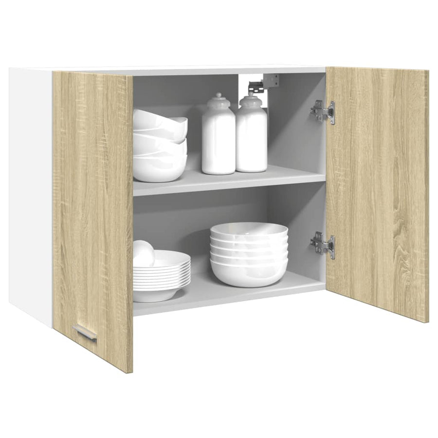Hangkast 80x31x60 cm bewerkt hout sonoma eikenkleurig