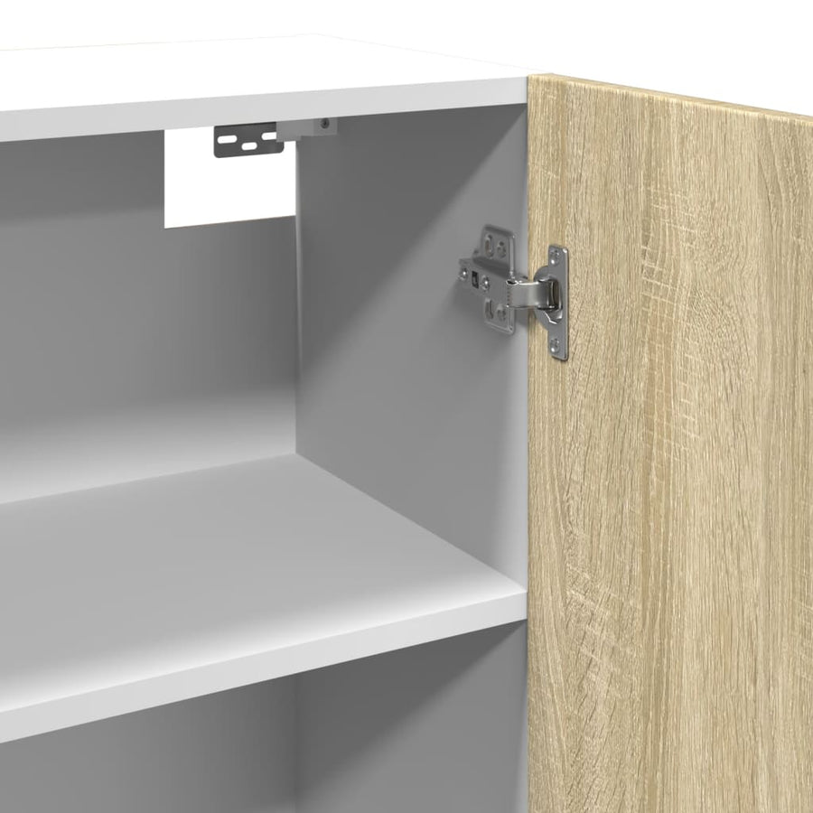 Hangkast 80x31x60 cm bewerkt hout sonoma eikenkleurig
