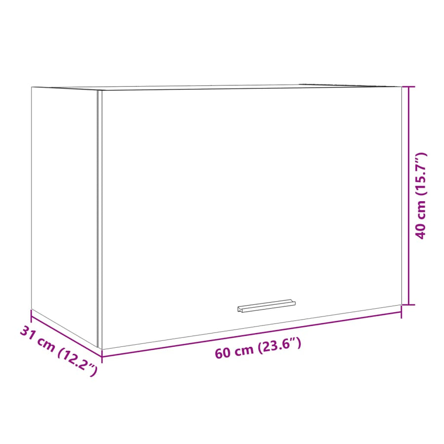 Hangkast 60x31x40 cm spaanplaat sonoma eikenkleurig