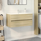 Washbasin cabinet 90x38.5x45 cm chipboard Sonoma oak colour