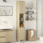 Bathroom cabinet 30x30x190 cm engineered wood Sonoma oak-coloured