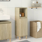Bathroom cabinet 30x30x100 cm treated wood Sonoma oak color