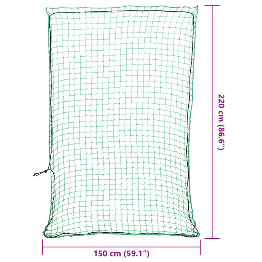 Aanhangwagennet elastisch touw 2,2x1,5 m polypropeen groen