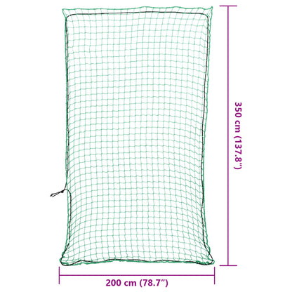Aanhangwagennet elastisch touw 3,5x2 m polypropeen groen