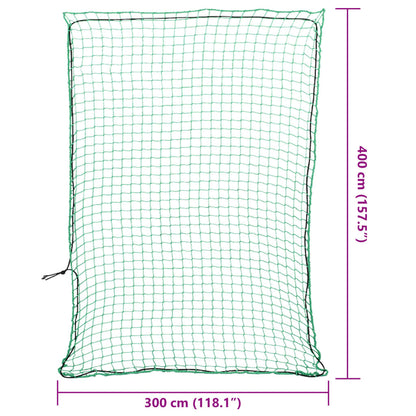 Aanhangwagennet elastisch touw 4x3 m polypropeen groen