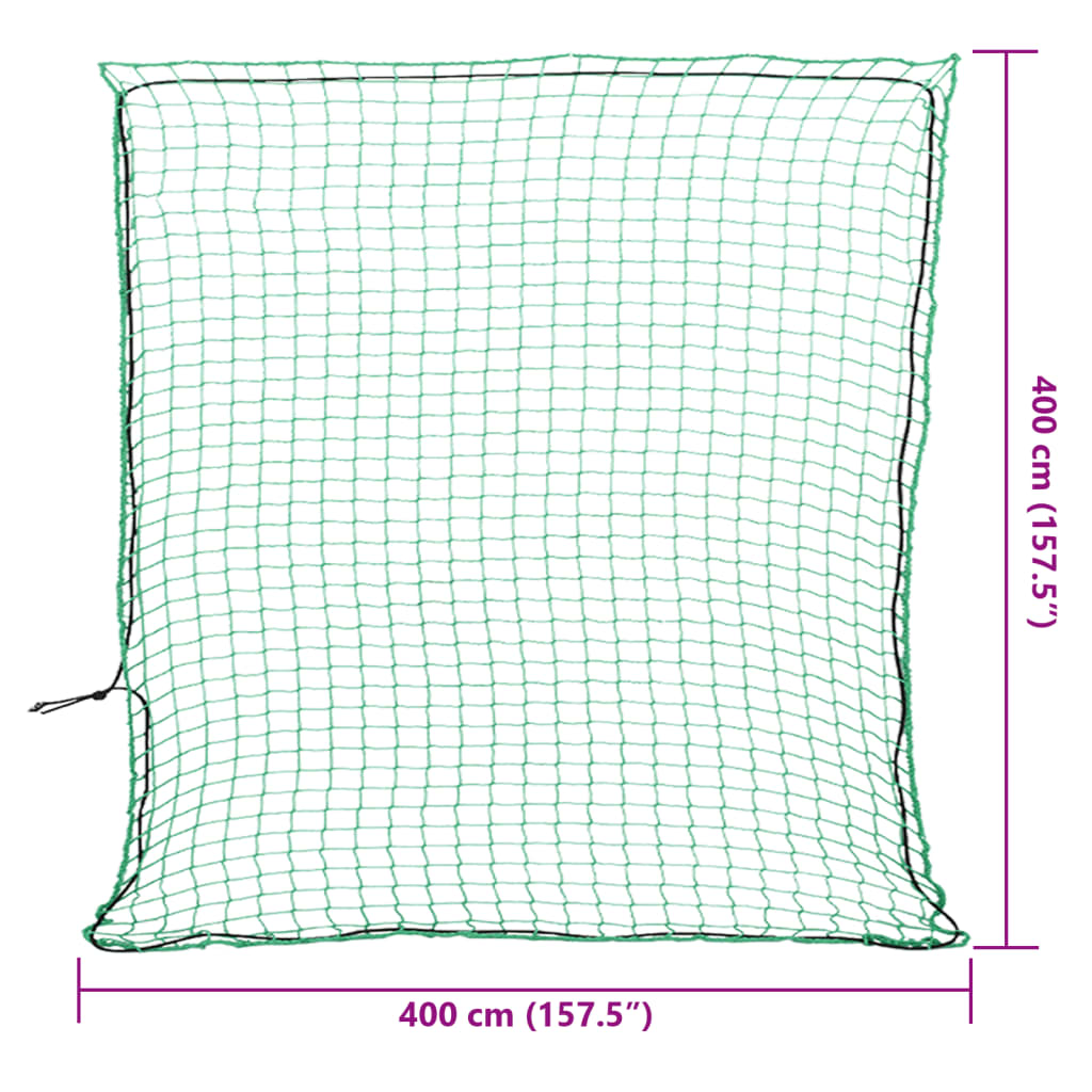 Aanhangwagennet Elastisch Touw Polypropeen 1 4 x 4 m Groen