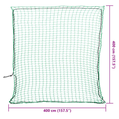 Aanhangwagennet Elastisch Touw Polypropeen 1 4 x 4 m Groen