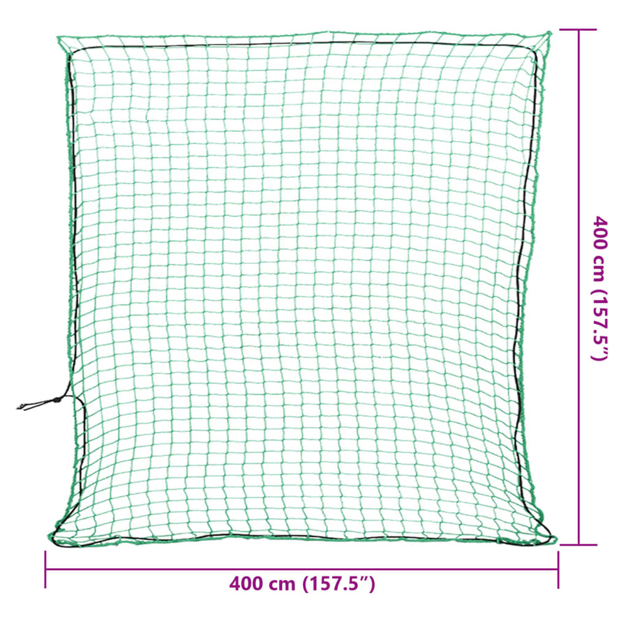 Aanhangwagennet Elastisch Touw Polypropeen 1 4 x 4 m Groen
