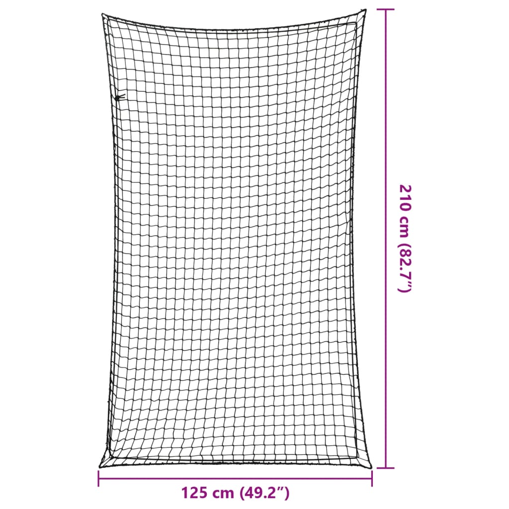 Aanhangwagennet elastisch touw 2,1x1,25 m polypropeen zwart