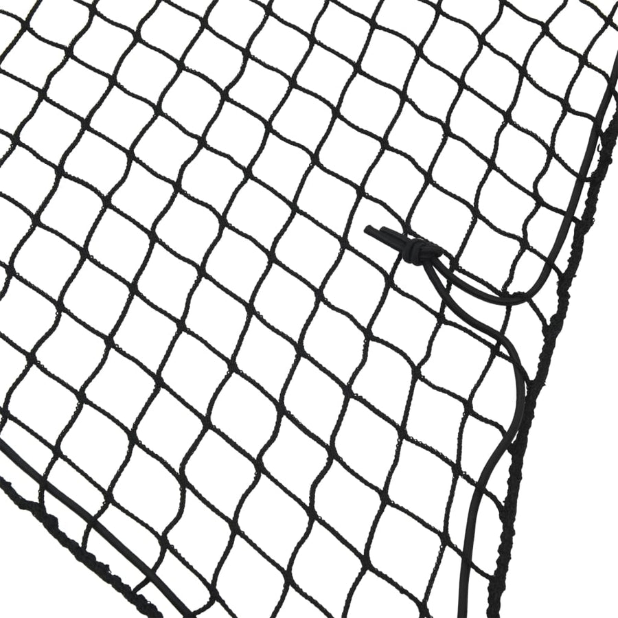 Aanhangwagennet elastisch touw 2,7x1,5 m polypropeen zwart