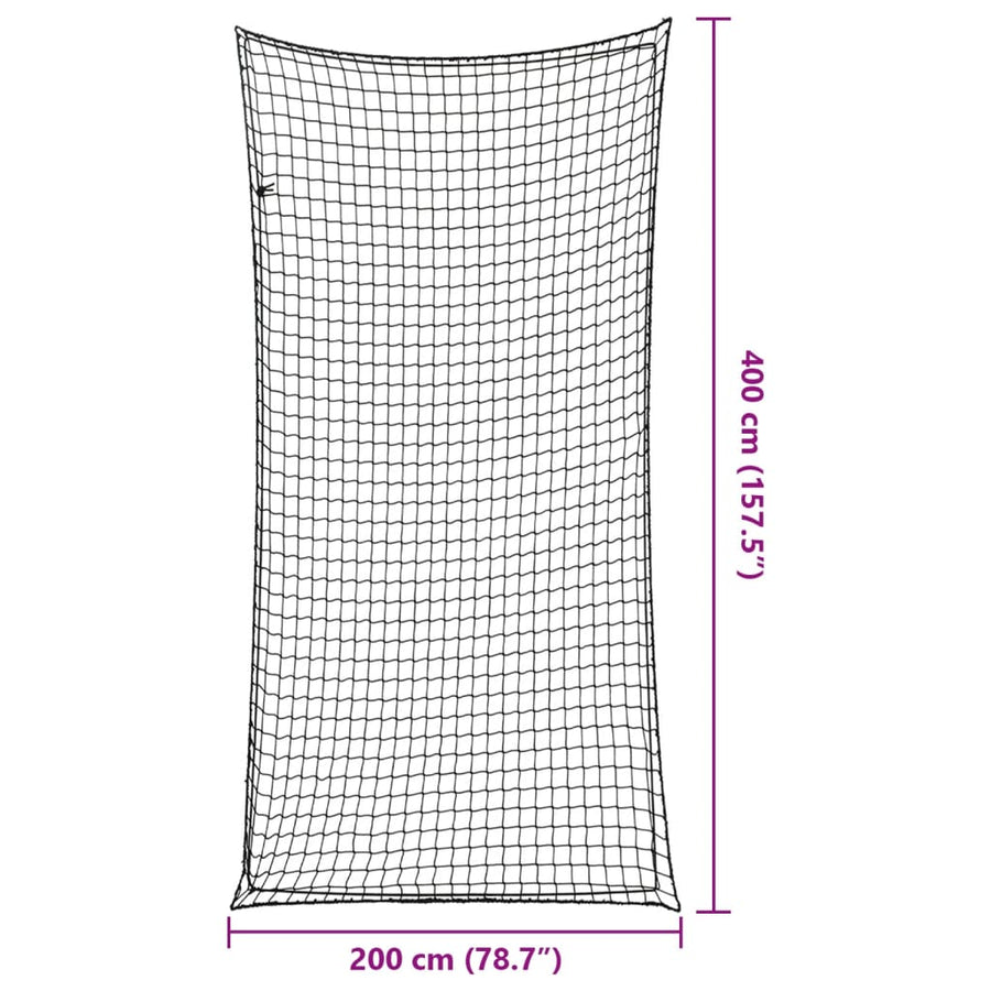 Aanhangwagennet elastisch touw 4x2 m polypropeen zwart