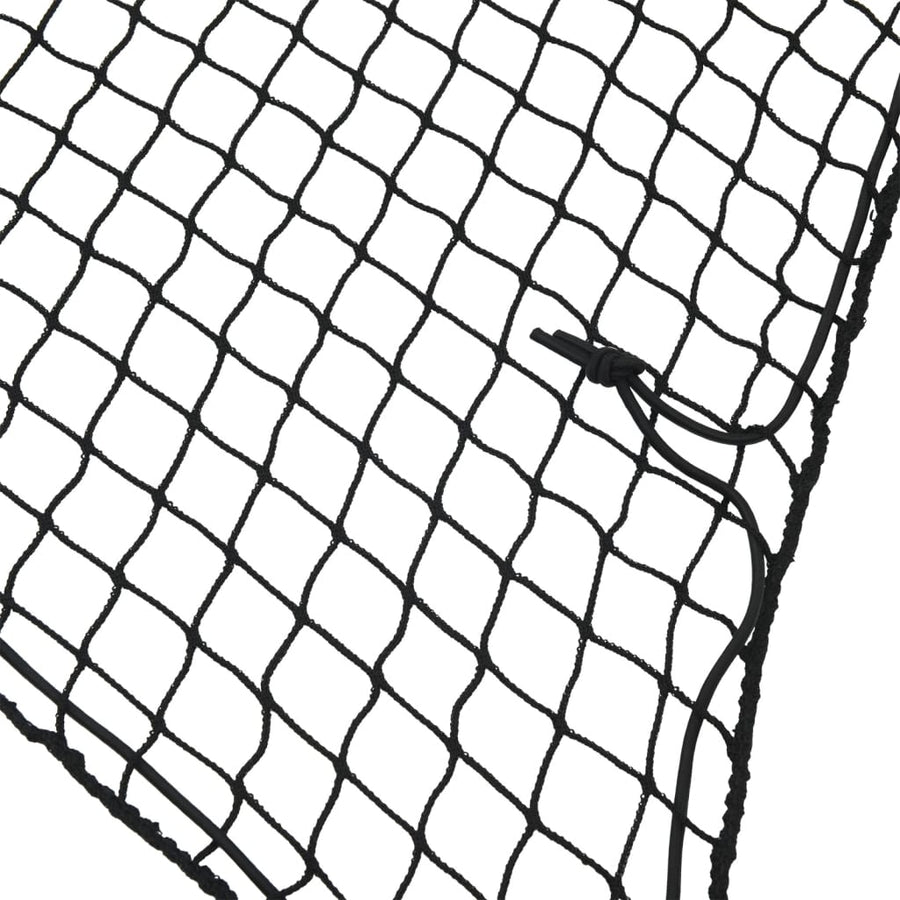 Aanhangwagennet elastisch touw 3,5x2,5 m polypropeen zwart