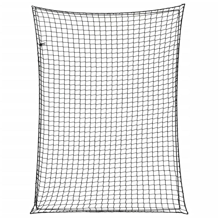 Aanhangwagennet elastisch touw 4x3 m polypropeen zwart