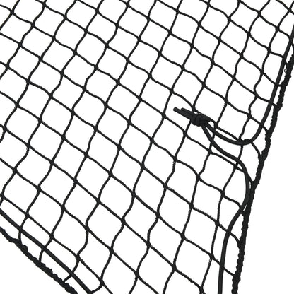 Aanhangwagennet Elastisch Touw Polypropeen 1 5 x 3 m Zwart