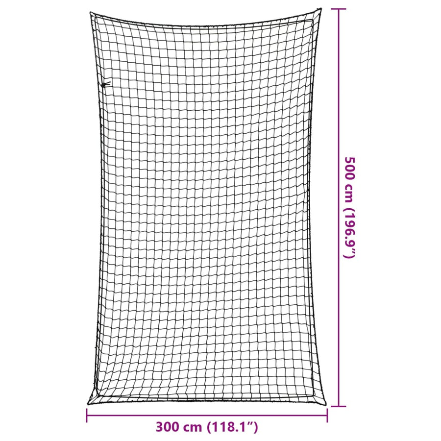 Aanhangwagennet Elastisch Touw Polypropeen 1 5 x 3 m Zwart