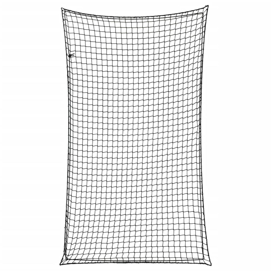 Aanhangwagennet elastisch touw 6x3,5 m polypropeen zwart