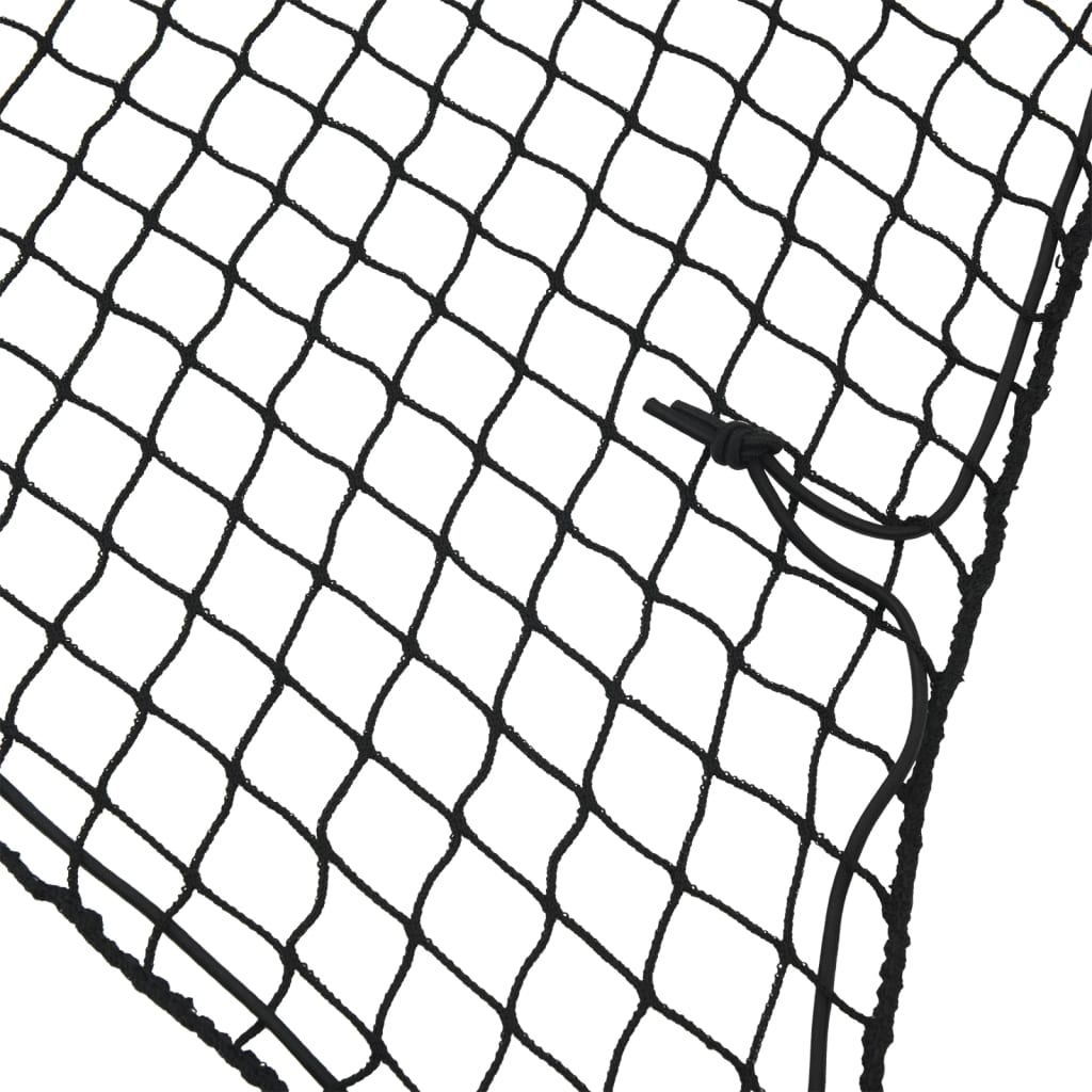 Aanhangwagennet Elastisch Touw Polypropeen 1 4 x 4 m Zwart