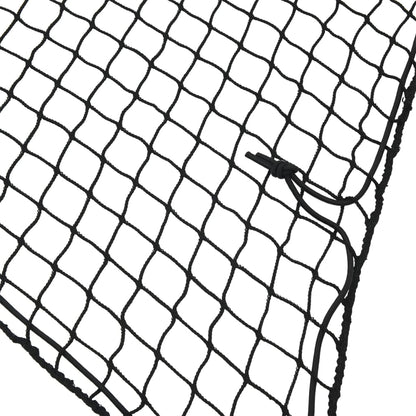 Aanhangwagennet Elastisch Touw Polypropeen 1 4 x 4 m Zwart