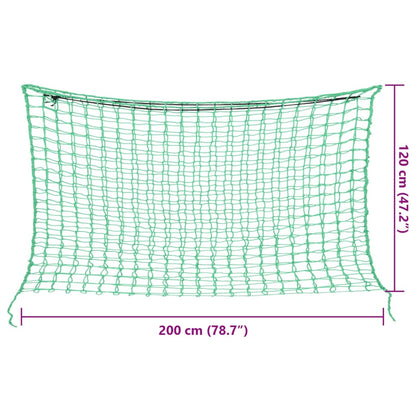 Hooinetten 2 st 200x120 cm rechthoekig polypropeen groen