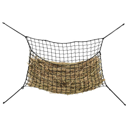 Hooinetten 2 st 150x90 cm rechthoekig polypropeen zwart