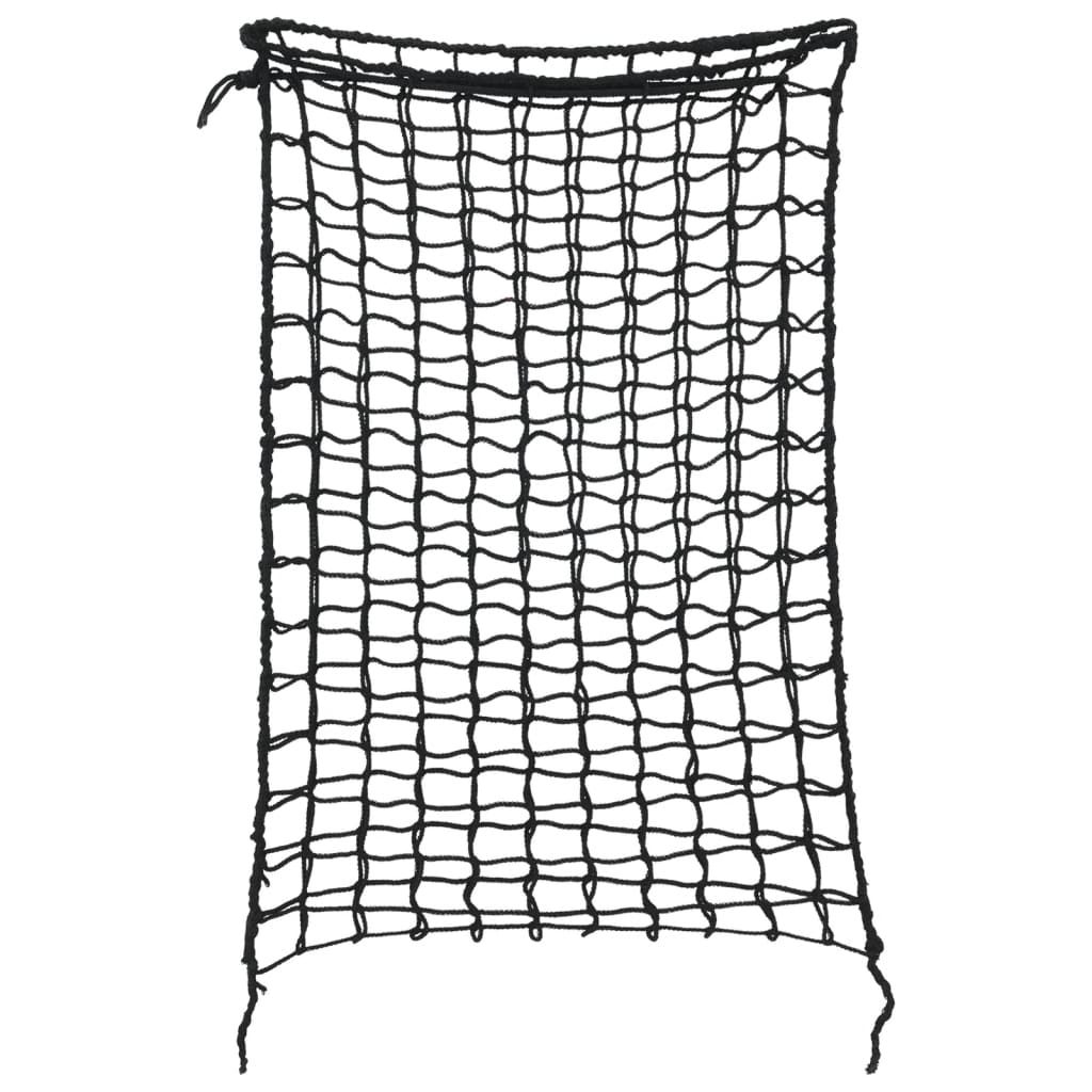 Hooinetten 2 st 75x50 cm rechthoekig polypropeen zwart