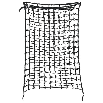 Hooinetten 2 st 75x50 cm rechthoekig polypropeen zwart