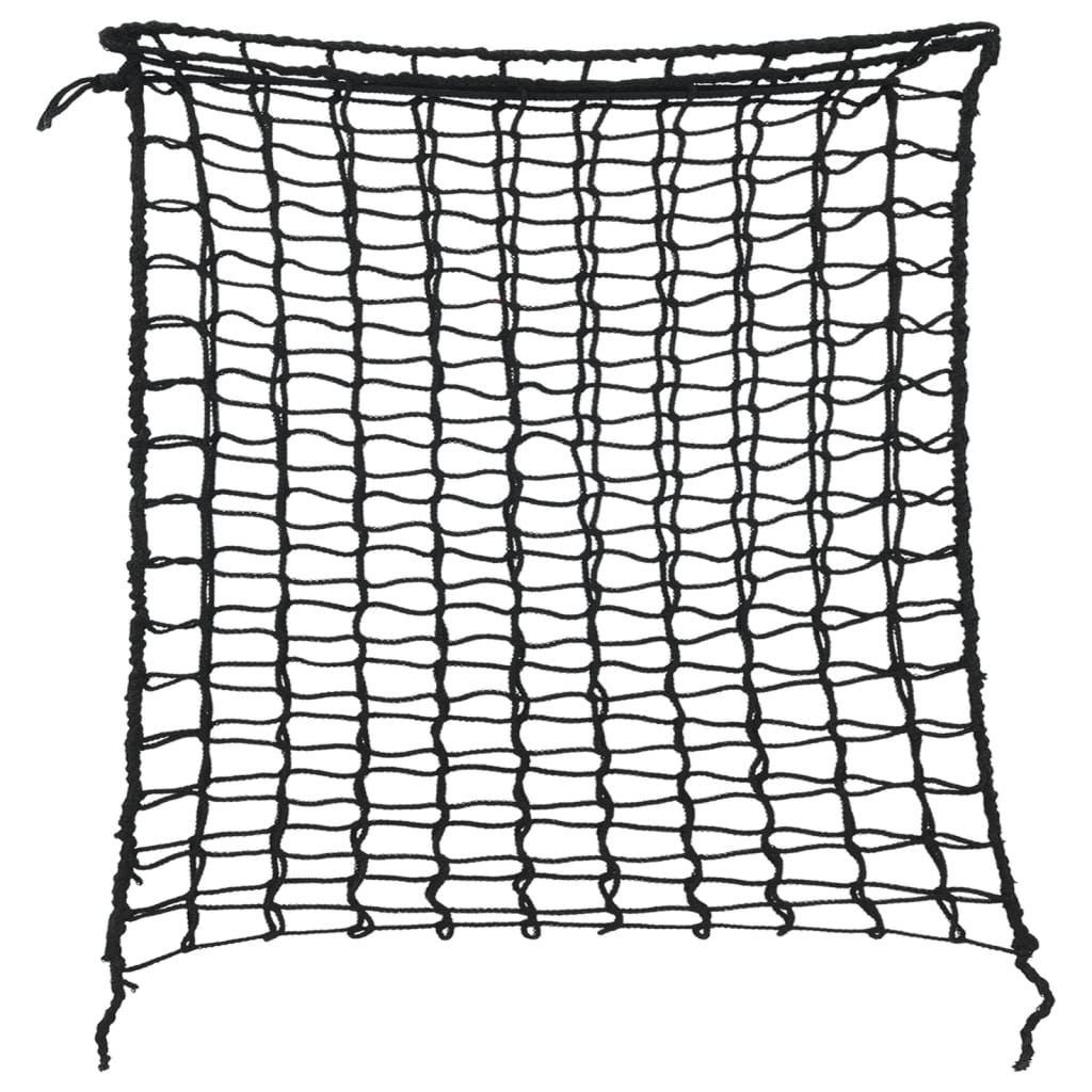 Hooinetten 2 st 75x75 cm vierkant polypropeen zwart