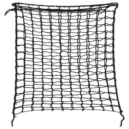 Hooinetten 2 st 75x75 cm vierkant polypropeen zwart