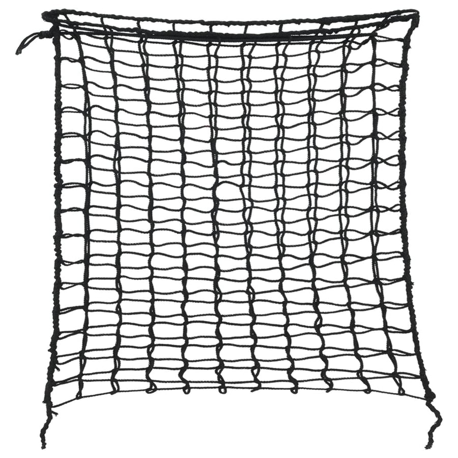 Hooinetten 2 st 75x75 cm vierkant polypropeen zwart