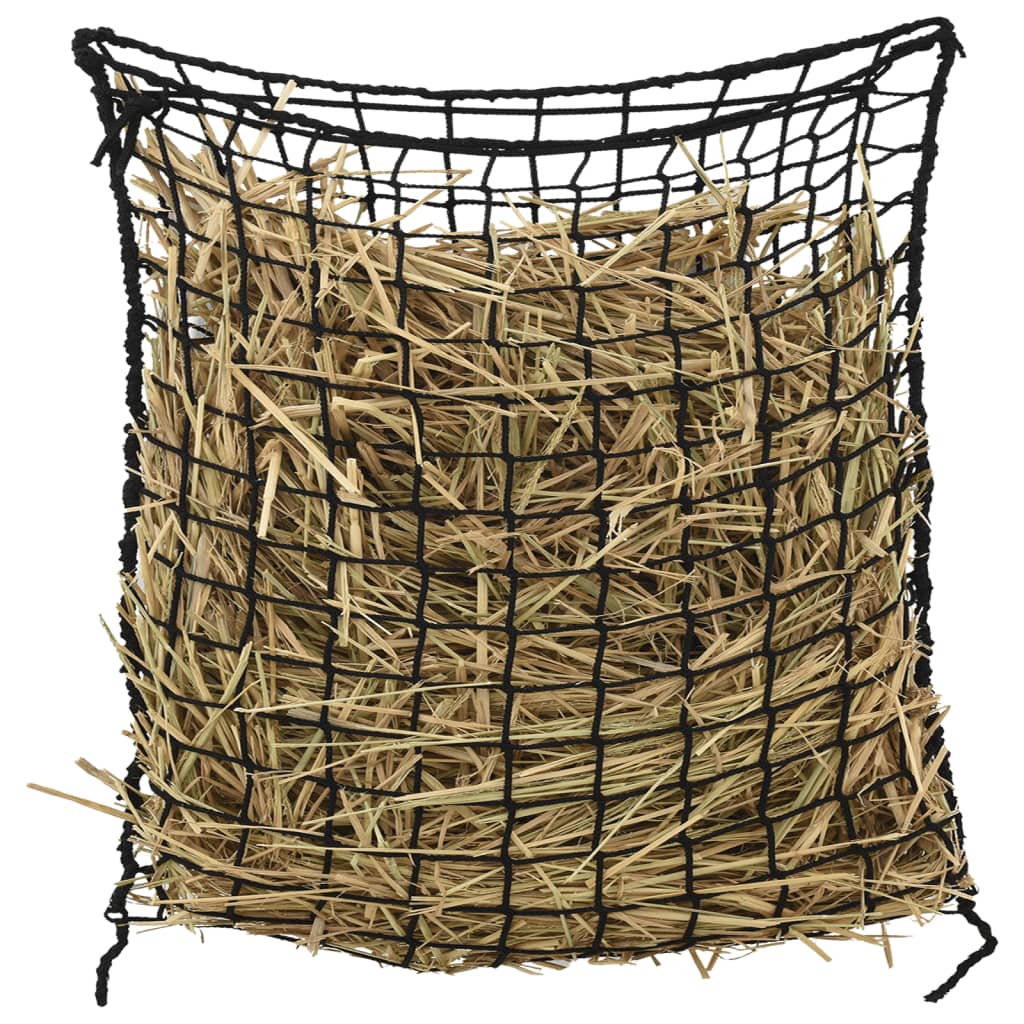 Hooinetten 2 st 75x75 cm vierkant polypropeen zwart